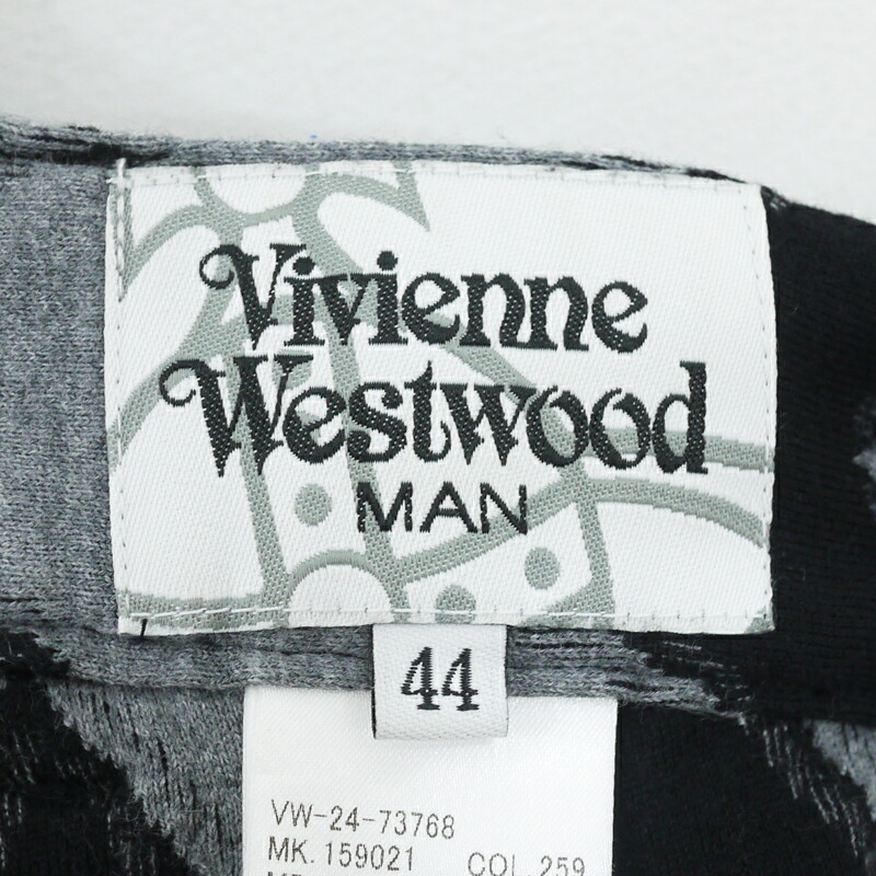 ブラック グレー Man ヴィヴィアンウエストウッドマン Vivienne お宝市番館 中古 中古 Vivienne Westwood Man ヴィヴィアンウエストウッドマン サイズ 44 セットアップ シェブロン ストライプ 柄 ジャケット ハーフパンツ F108 Westwood