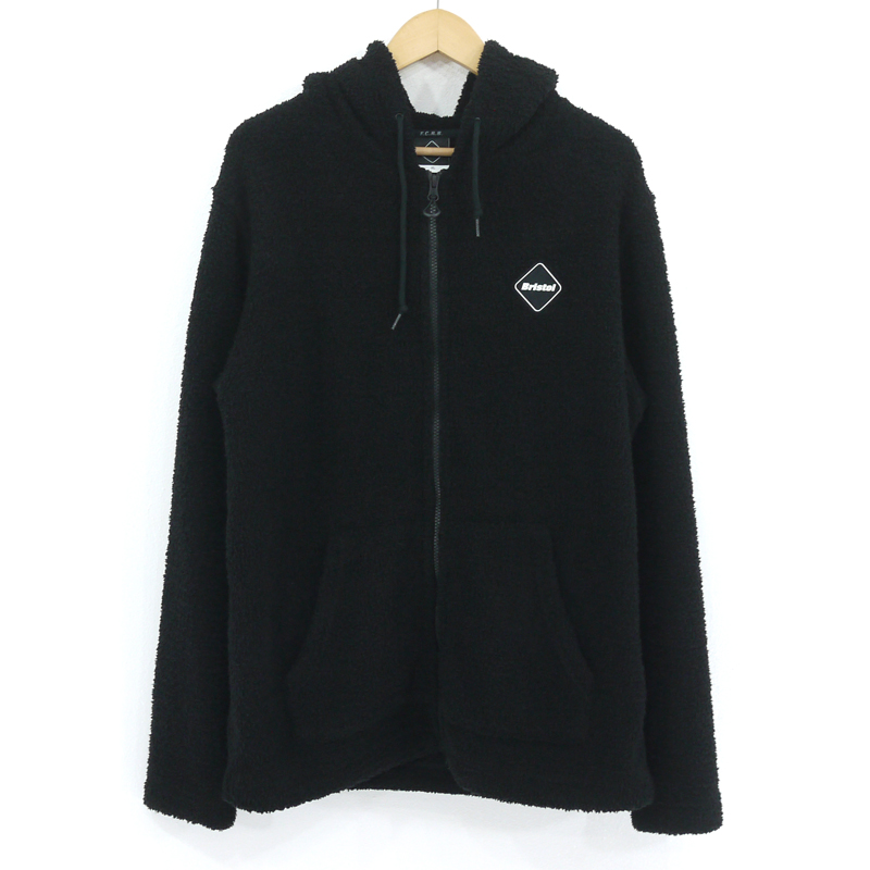 中古 F C R B F C Real Bristol エフシーレアルブリストル Pile Zip Up Hoodie パイル生地 ジップアップフーディ パーカー ブラック サイズ Xl F103 Sittingseat Com