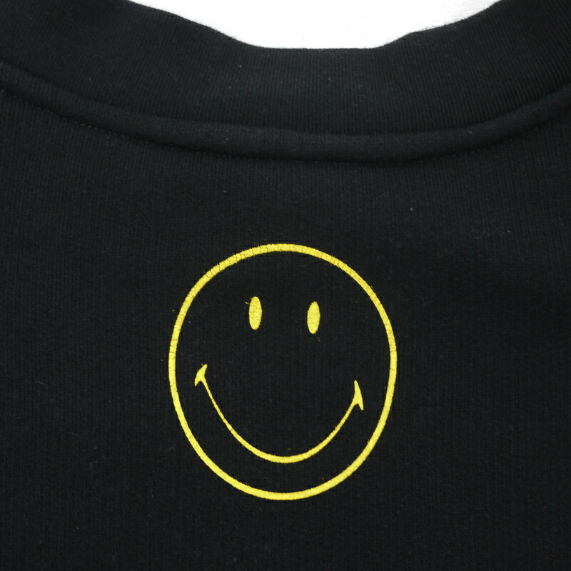 中古 Marni Smiley マルニ スマイリー 長袖スウェット クルーネック ドロップショルダー プリント Fumu0068p0s ブラック サイズ 48 F108 Rvcconst Com