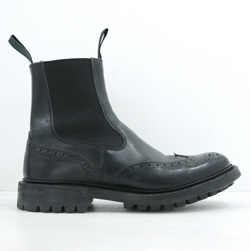 魅力的な価格 Tricker's トリッカーズ M2754 HENRY ウィングチップ サイドゴアブーツ カントリーブーツ ブラック サイズ  fucoa.cl