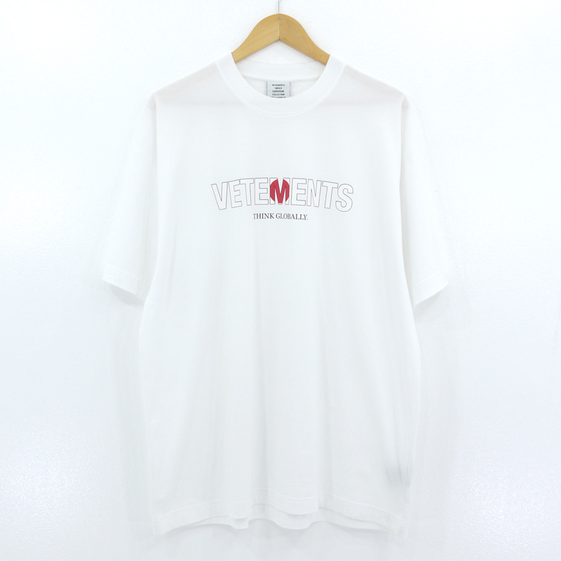 本店 VETEMENTS ヴェトモン 22SS ロゴプリントオーバーサイズTシャツ