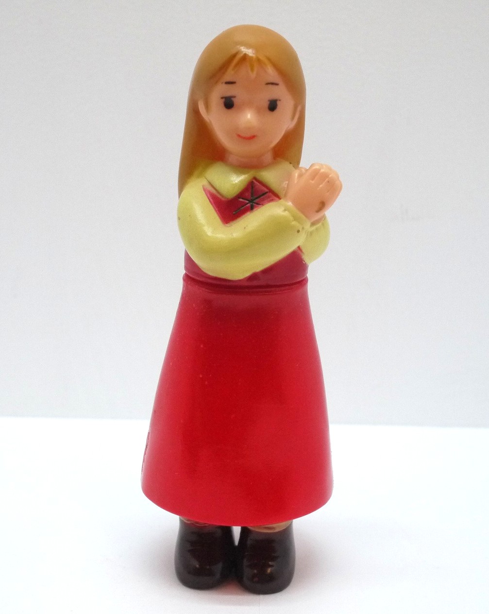 【中古】ペリーヌ物語世界名作劇場 ペリーヌ物語 「ペリーヌ・パンダボヌア」ソフビ貯金箱 東海銀行【レトロ】画像