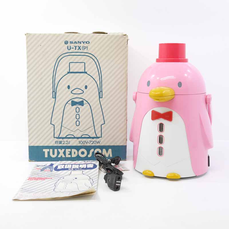 【中古】 サンリオ　タキシードサム（ピンク） 電気ジャー式ポット　２.２リットル SANYO　U-TX（P) 【レトロ】
