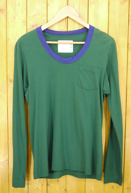 【楽天市場】【中古】sacai/サカイ 長袖Tシャツ サイズ：1 カラー：グリーン：お宝市番館
