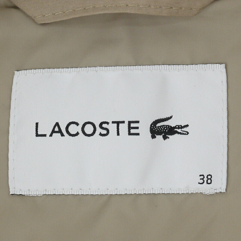 大流行中 Lacoste ラコステ トレンチコート ベージュ サイズ 38 F112 最安 Erieshoresag Org