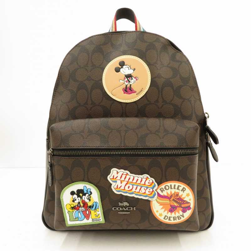 中古 Coach Disney コーチ ディズニー F ミッキーコラボ バックパック リュックサック アウトレット ブラウン F122 Truepaydayloan Ca