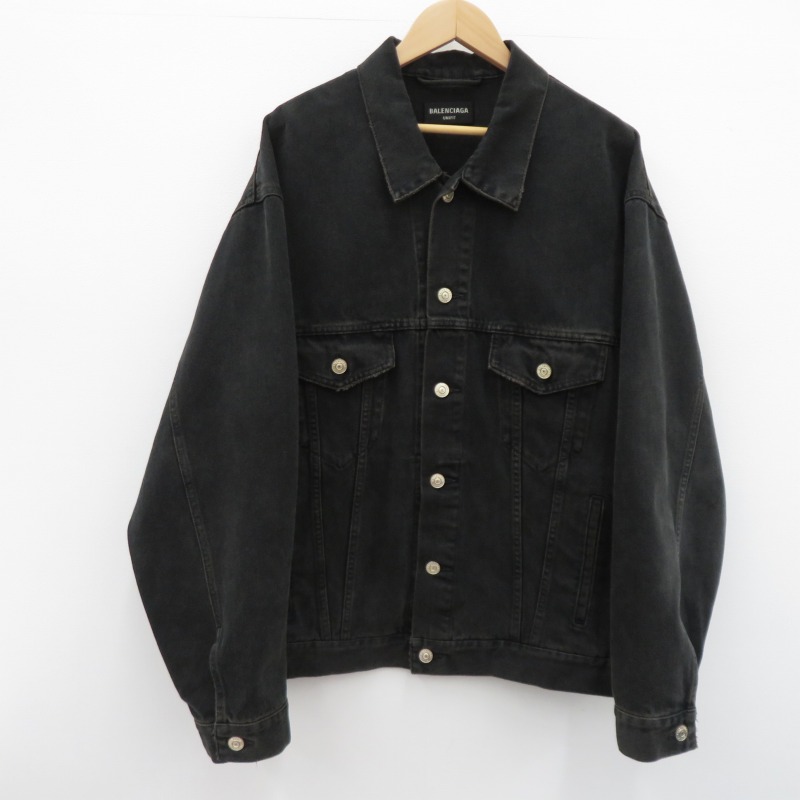 【楽天市場】【中古】BALENCIAGA｜バレンシアガ Spray paint BB ロゴ デニム ジャケット ブラック サイズ：XS