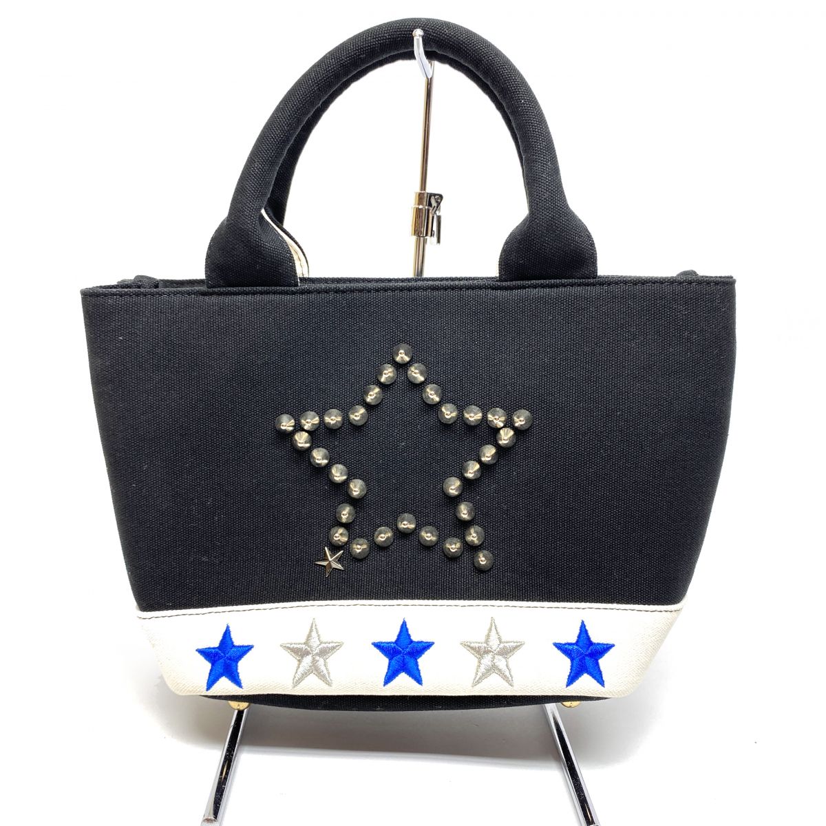 StarLean スターリアン キャンバス トートバッグ スター スタッズ ブラック ※中古 【津山店】