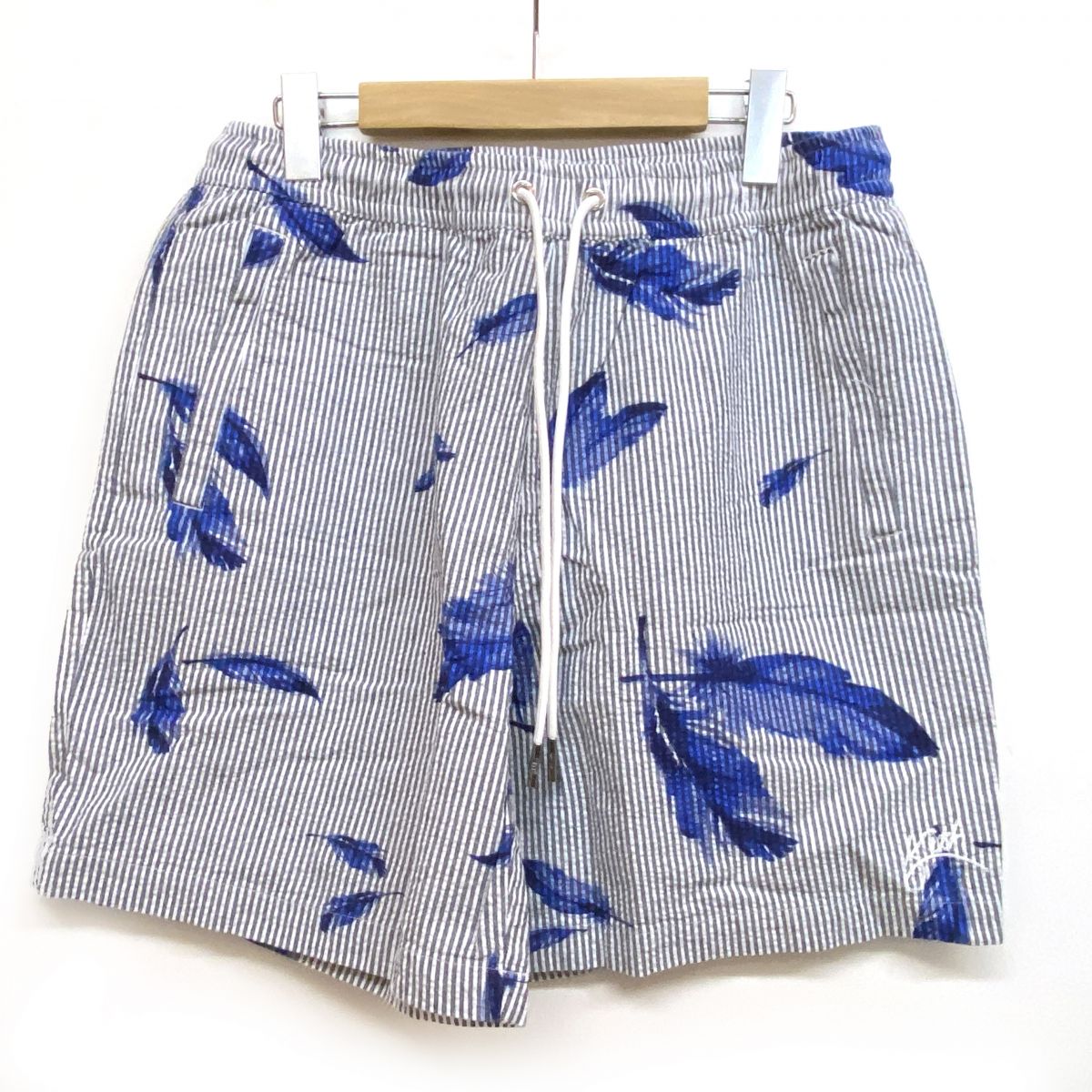 【新古品】 キス KITH Hardaway Seersucker Short ショートパンツ ボトムス コットン ネイビー サイズM メンズ 【津山店】｜お宝ギターズ