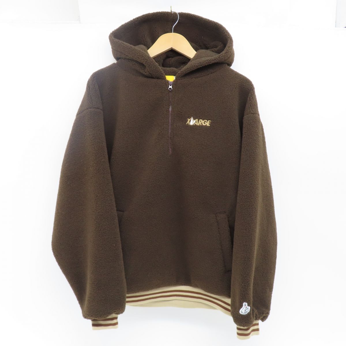 FR2 × XLARGE エフアールツー エクストララージ BOA Hoodie ボア フーディー Lサイズ ブラウン ※中古 16,280円