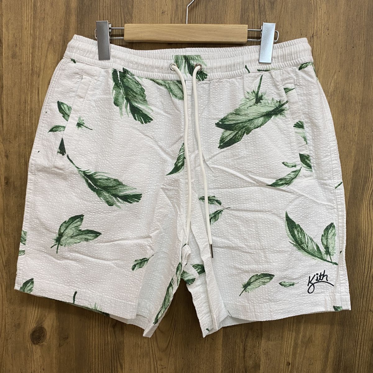 【新古品】 キス KITH Hardaway Seersucker Short ショートパンツ ボトムス コットン ホワイト サイズM メンズ 【津山店】