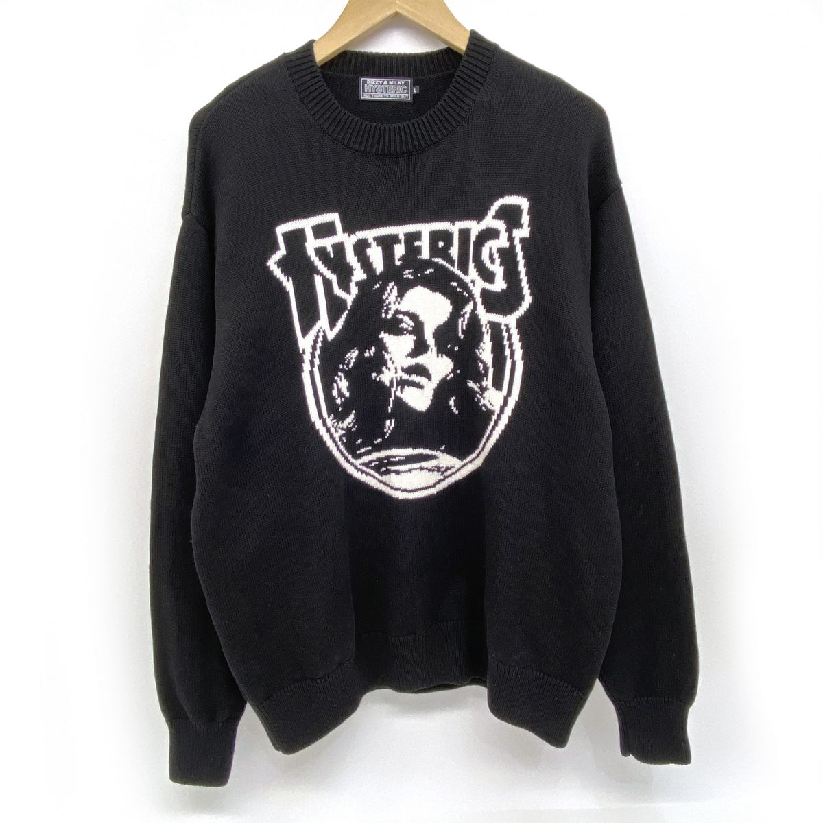 HYSTERIC GLAMOUR ヒステリックグラマー ENDLESS ROCK編込 セーター 02253NS01 Lサイズ ※中古｜お宝ギターズ
