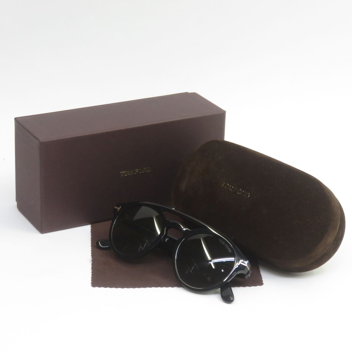 TOM FORD トムフォード Clint クリント TF0537 01N サングラス ※中古