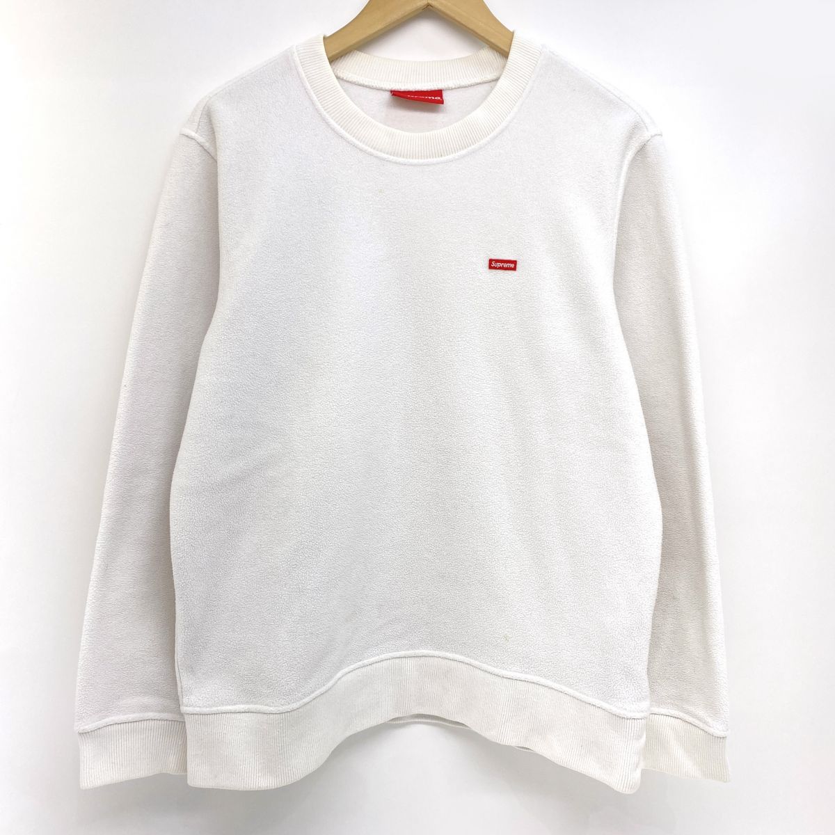 Supreme シュプリーム Polartec Small Box Crewneck ポーラテック スモールボックスロゴ 労働者の一団素っ首 流汗 S大きさ ※中古