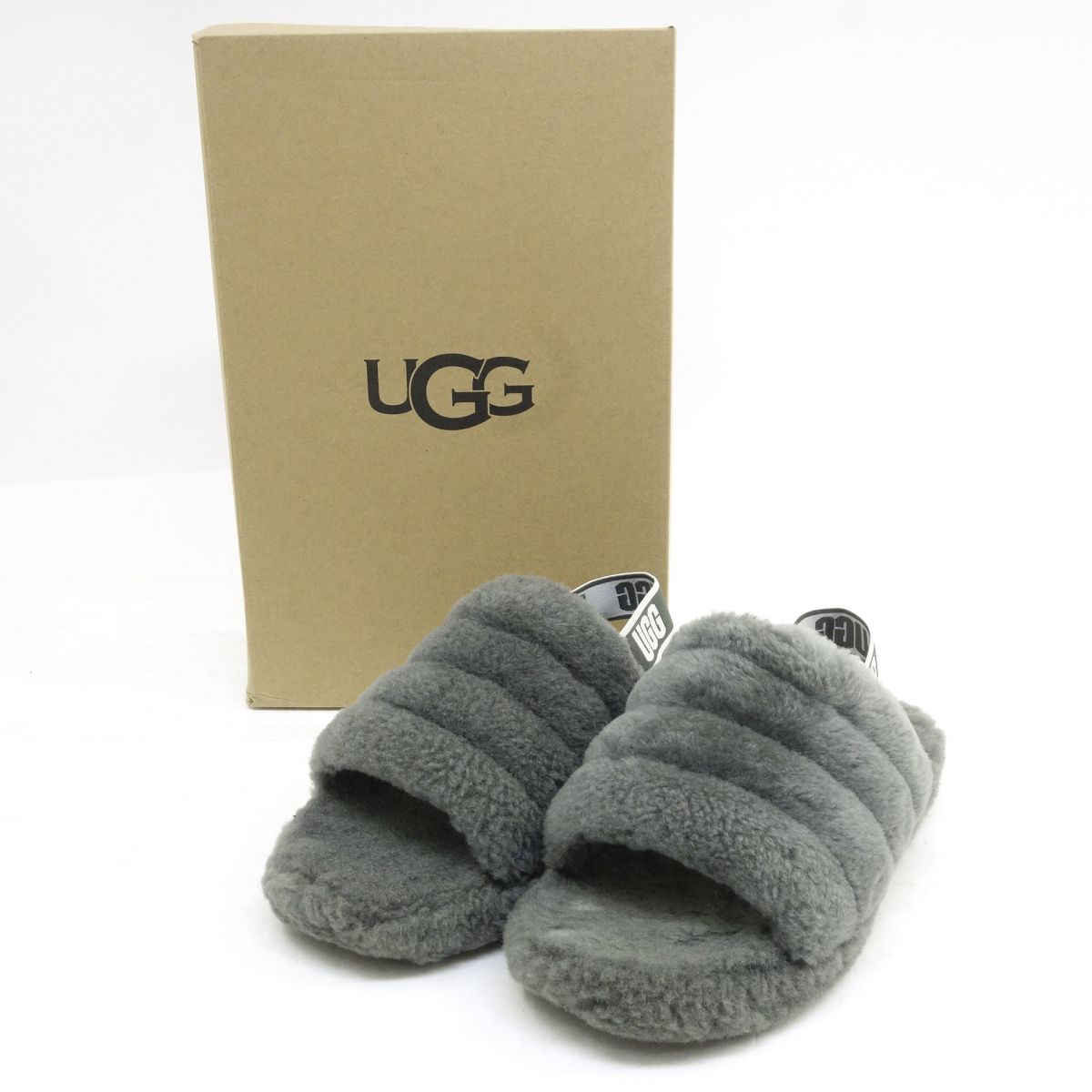 UGG FLUFF YEAH SLIDE　24cm 　レオパード　　24cm フラッフ イヤー スライド レオパード 1117153｜フラットサンダル｜UGG