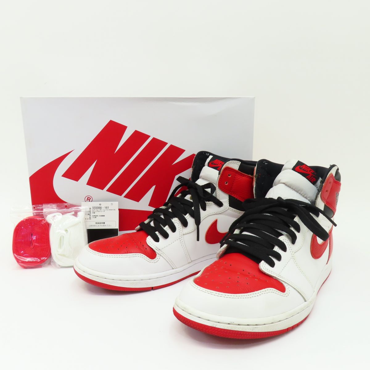NIKE ナイキ AIR JORDAN 1 RETRO HIGH OG エア湖 ジョーダン レトロ ご機嫌 555088-161 US11.5 29.5糎 箱有 ※中古