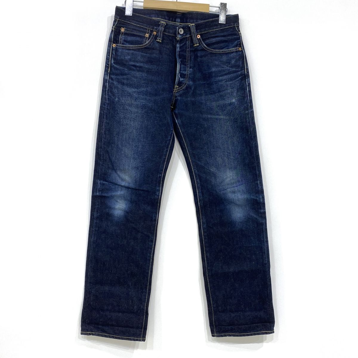 IRON HEART アイアンハート 14oz セルビッチデニムパンツ ストレート ボタンフライ IH-634S-14 W30 L36 ※中古