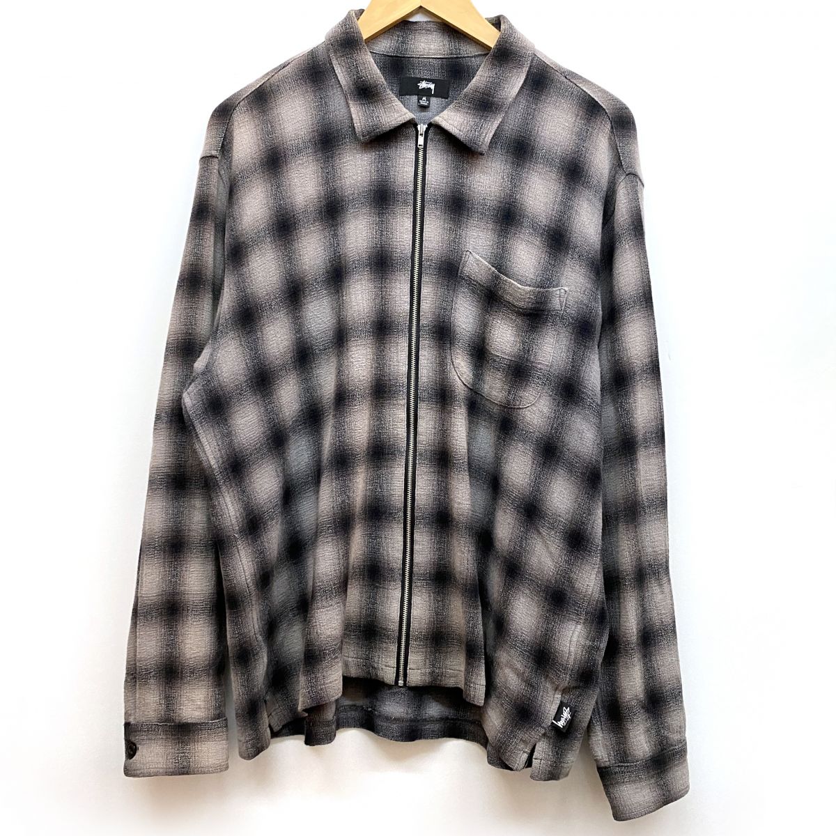 STUSSY ステューシー ジップアップ シャツ 長袖 サイズM メンズ ※中古 【津山店】｜お宝ギターズ