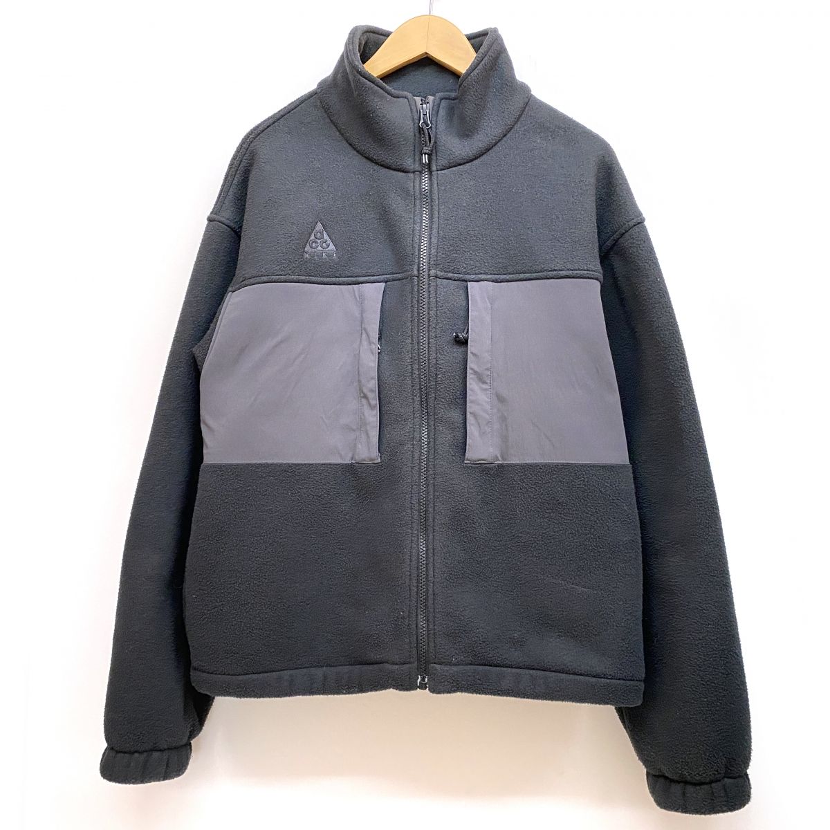 楽天市場】02年製 NIKE ACG Nylon × Fleece Reversible Jacket 黒灰 M