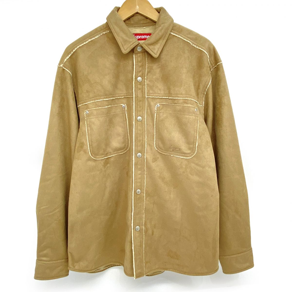 Supreme 25FW Faux Suede Snap Shirt シュプリーム スエードシャツ Lサイズ ※中古|お宝ギターズ