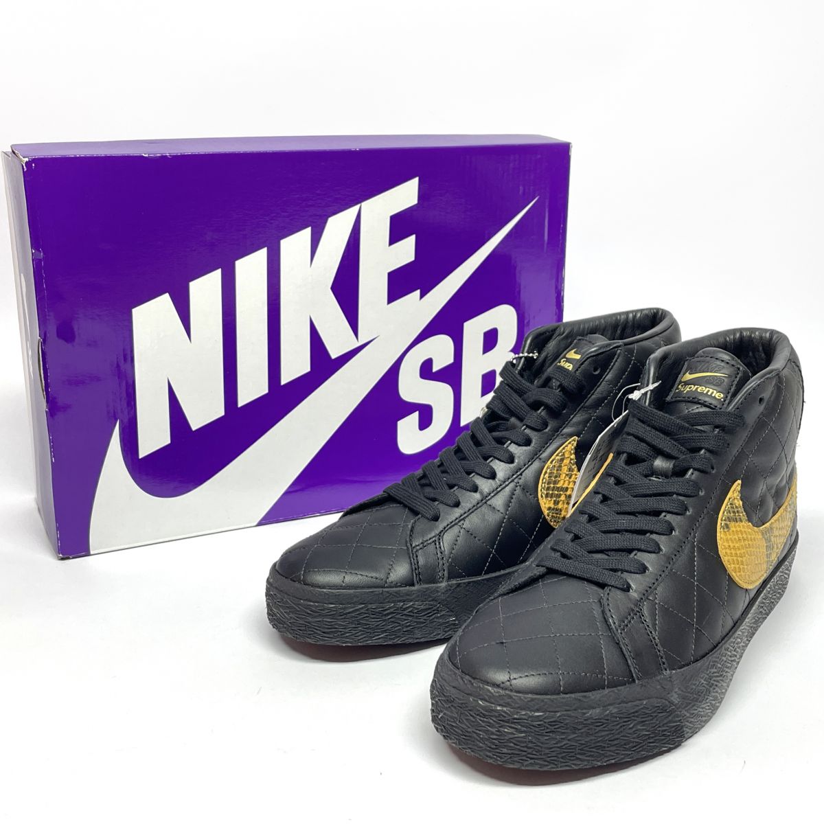【新古品】 Supreme シュプリーム × Nike ナイキ SB Blazer Mid Black 27cm DV5078-001 スニーカー シューズ 箱あり 【津山店】|お宝ギターズ