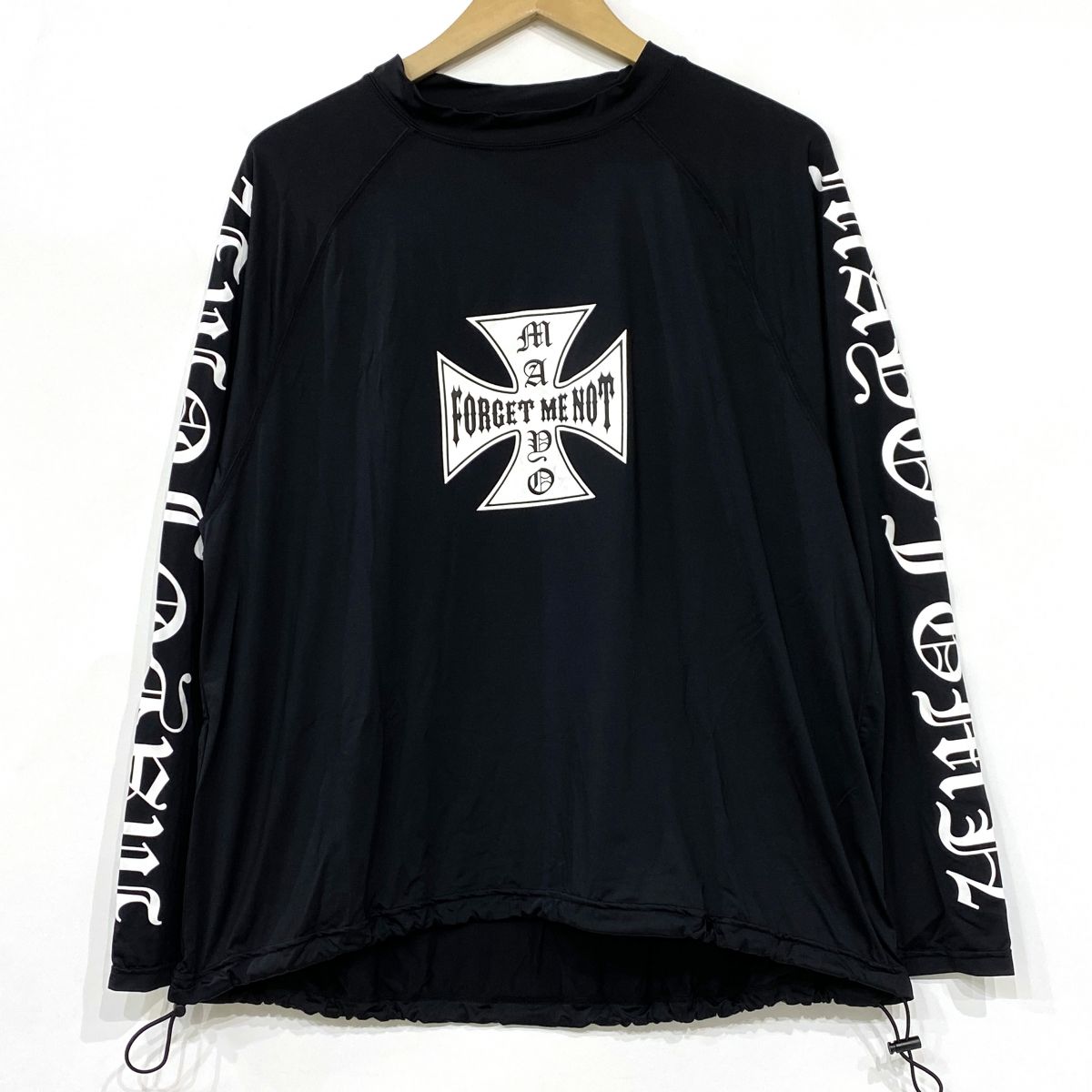 MAYO メイヨー IRON CROSS FIRE RASH GUARD アイアンクロス ラッシュガード 26MY-PRG001 ブラック&times;ホワイト Sサイズ ※中古｜お宝ギターズ