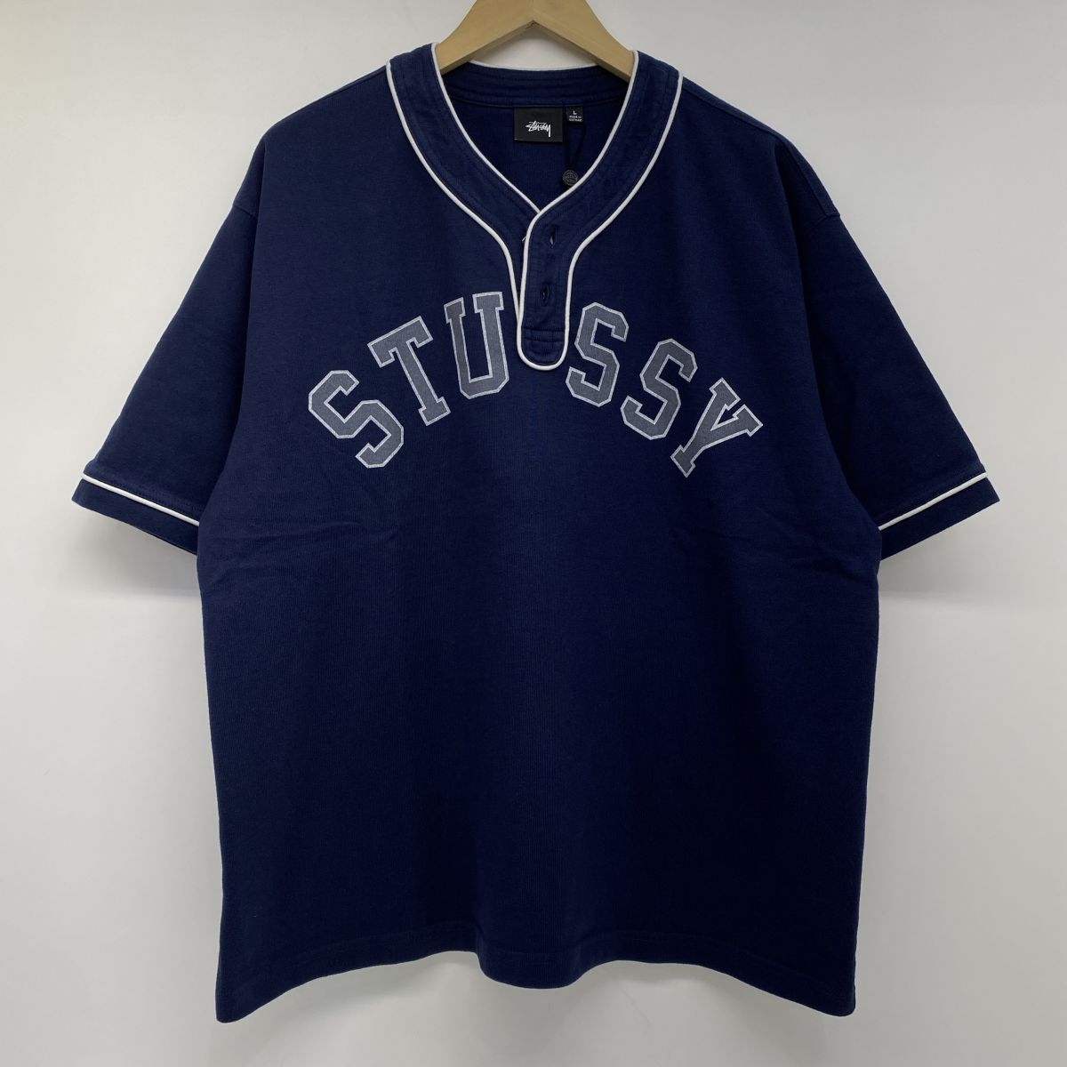【未当て嵌める】STUSSY ステューシー ARCH BASEBALL JERSEY 綿織物プルオーバープルオーバー 1140383 L大きさ