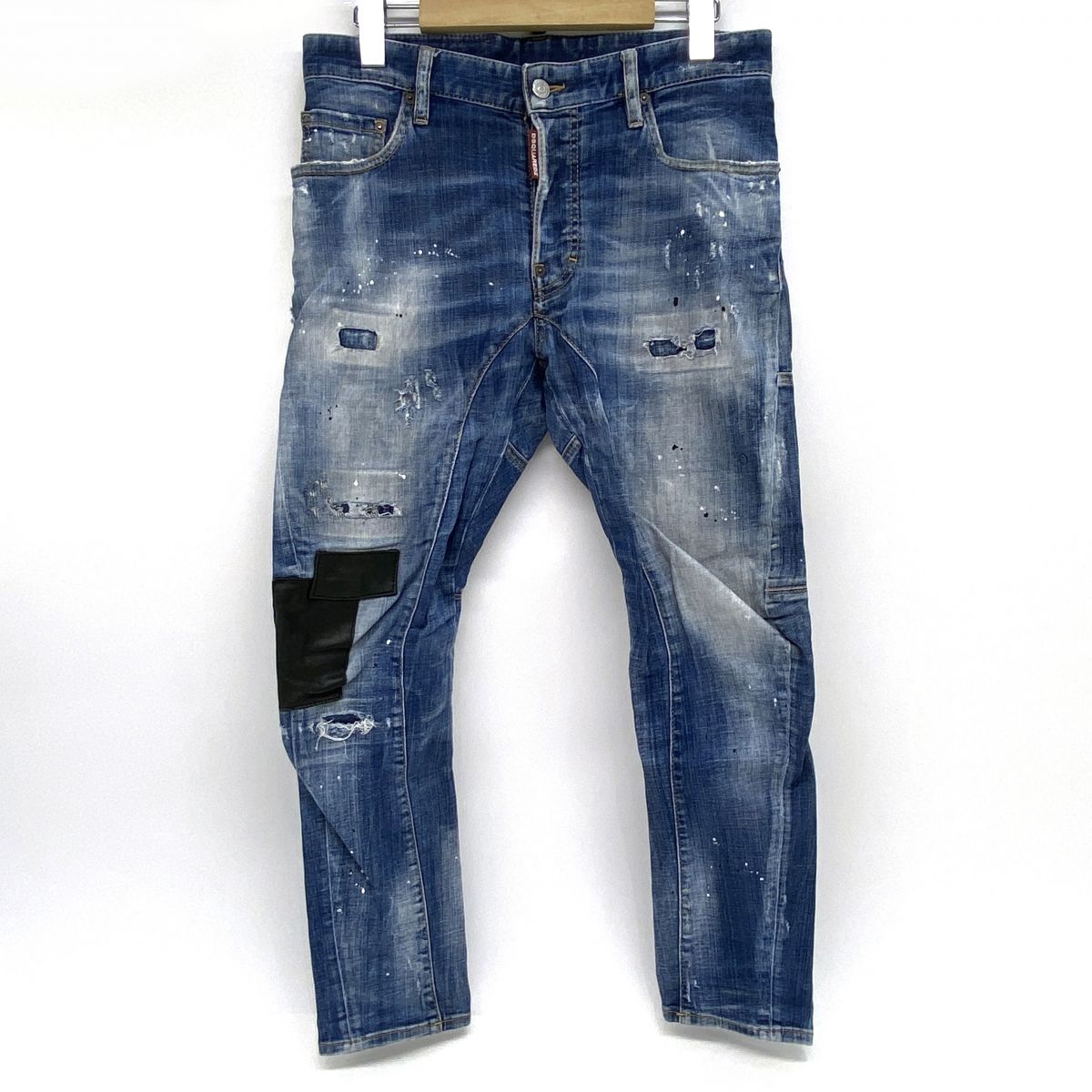 DSQUARED2 ディースクエアード Tidy Biker ダメージ加工デニムパンツ ボタンフライ S71LB0936 サイズ44 ※中古