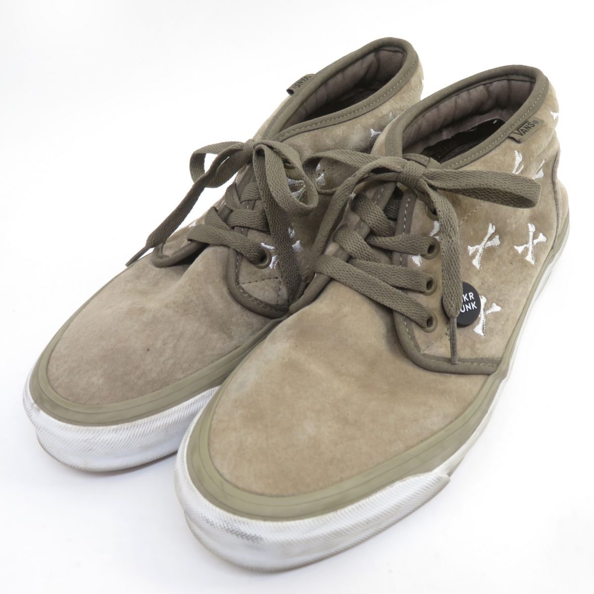 VANS × WTAPS バンズ ダブルタップス スエード チャッカ クロスボーン 骨柄 721278 US8.5 26.5cm 箱無 ※中古 5,862円