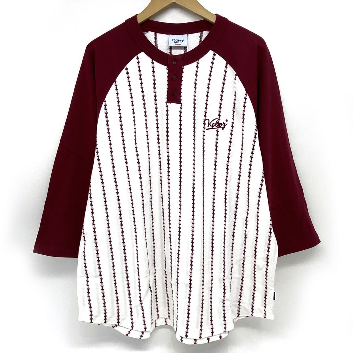 KEBOZ ケボズ BASEBALL 3/4 SLEEVE TEE ベースボール スリーブティー KBZSS23SS124 サイズXL ※中古美品