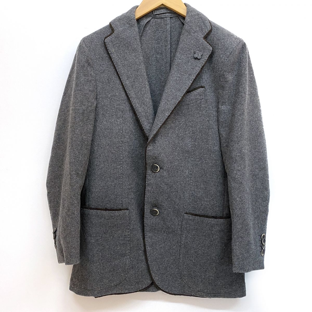 LARDINI ラルディーニ テーラードジャケット ウール グレー サイズ44 メンズ ※中古 【津山店】