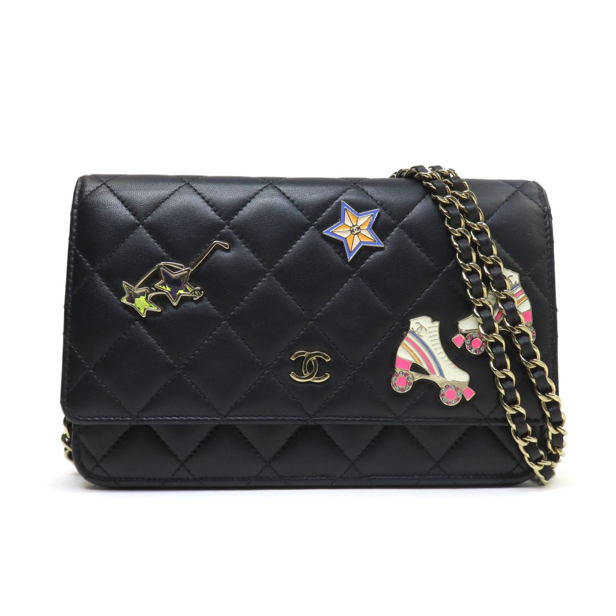 【シャネル】チェーンウォレット 煌めくストラスのCCロゴ☆ 煌めくストラスロゴ】CHANEL チェーンウォレット 楽天市場