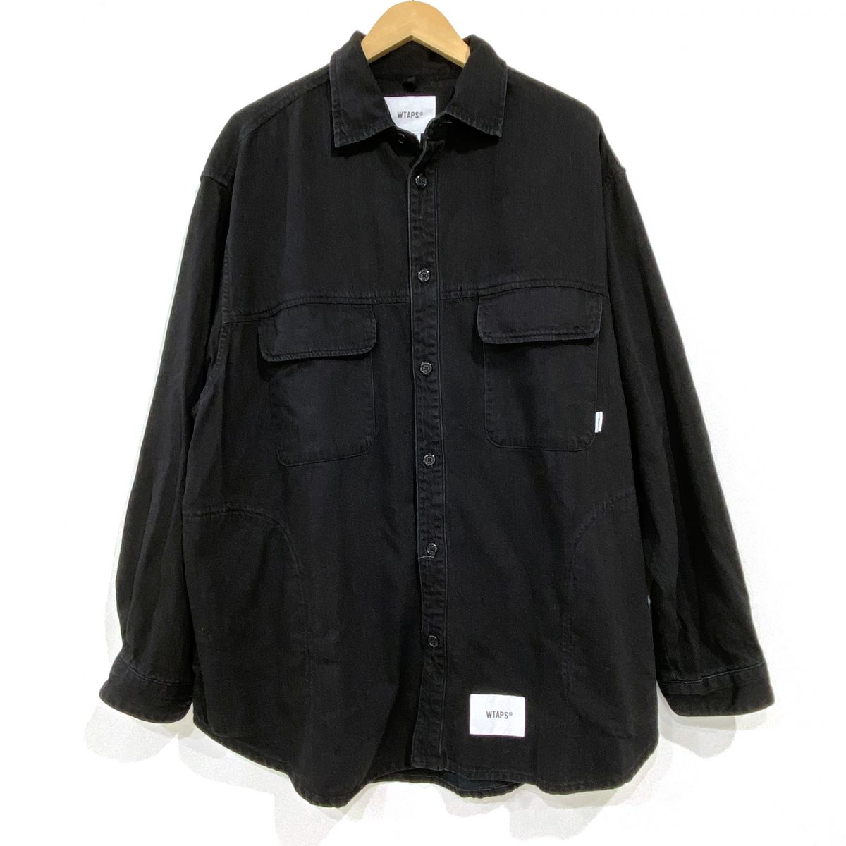 WTAPS ダブルタップス 23SS WCPO/LS/COTTON.DENIM コットン デニムシャツ 231WVDT-SHM01 サイズ03 ※中古|お宝ギターズ