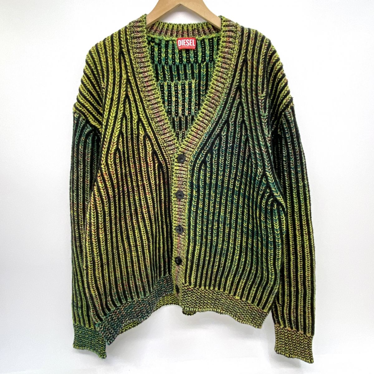 DIESEL ディーゼル 24AW K-OAKLAND-CR うしろ側Dロゴタイプ 編み物 ジレー M大きさ ※中古