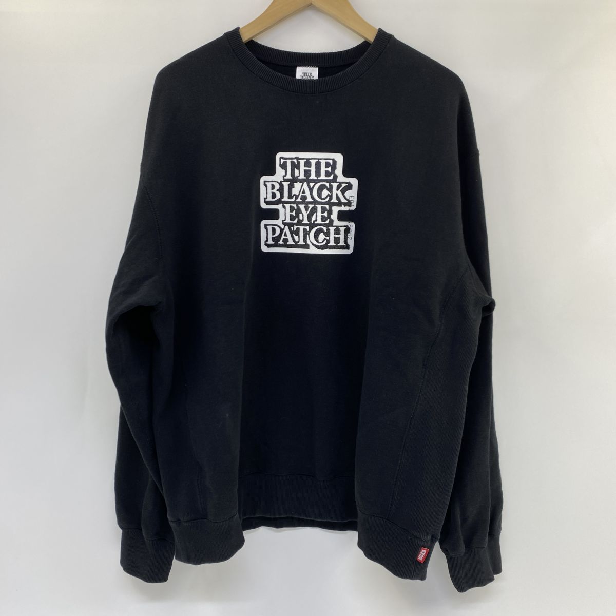 BlackEyePatch ブラックアイパッチ ロゴタイプ刷り上げる 長袖 流汗 XL大きさ 黒いこと ※中古