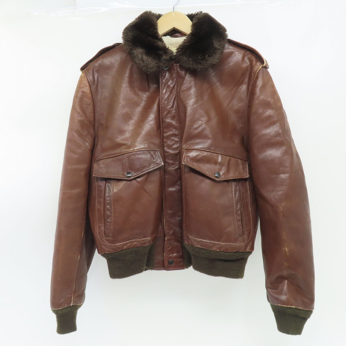 【米国製】schott フライトジャケット　G-1 ブラウン　本革　レザー　40 楽天市場】USED 並品【SCHOTT】】SCHOTT【レザー フライト