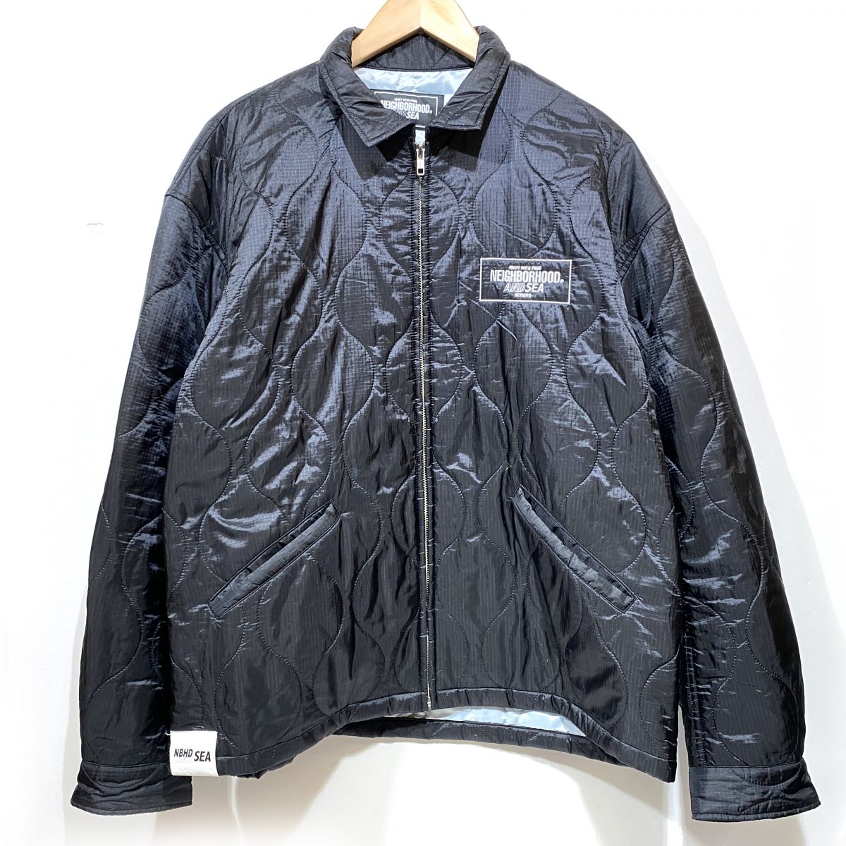 NEIGHBORHOOD ネイバーフッド × WIND AND SEA キルティング ジャケット アウター ブラック サイズL メンズ ※中古 【津山店】