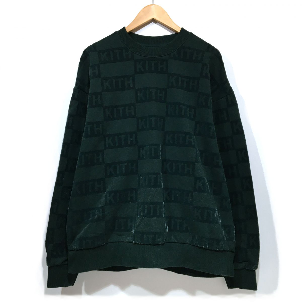 KITH キス クルーネックスウェット メンズL グリーン KHM031307 ※中古 【津山店】