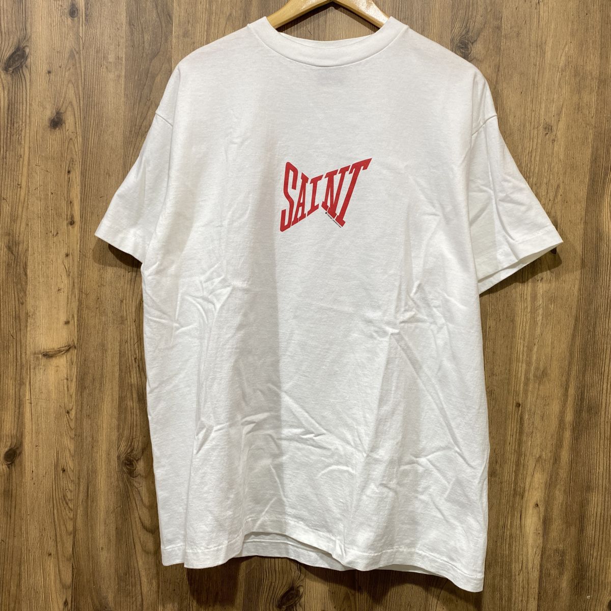 SAINT Mxxxxxx セントマイケル RIBON Tシャツ 半袖 ホワイト サイズL メンズ ※中古 【津山店】｜お宝ギターズ