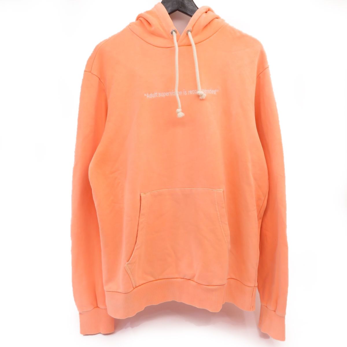 DIESEL ディーゼル S-GIRK-HOOD-FLUO プルオーバー パーカー Lサイズ ※中古