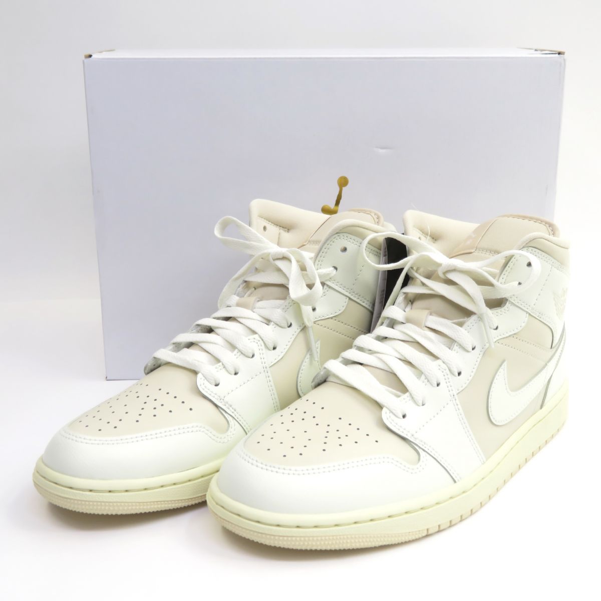 【未当て嵌める】NIKE ナイキ WMNS AIR JORDAN 1 MID ウィメンズ エア湖 ジョーダン ミッド BQ6472-201 US11/28糎 箱有