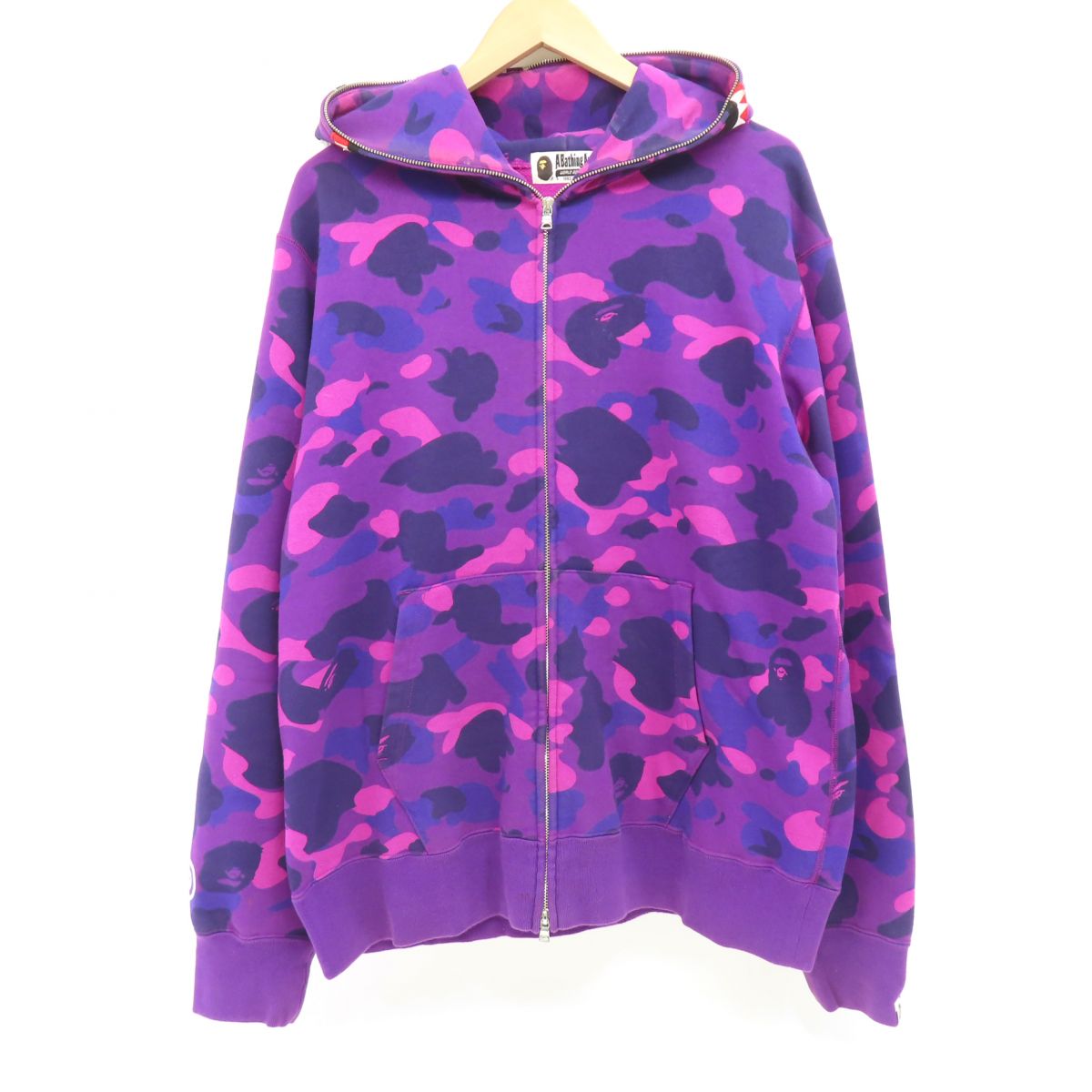 A BATHING APE 初期 シャークパーカー フランケンタグ 紫 パープル