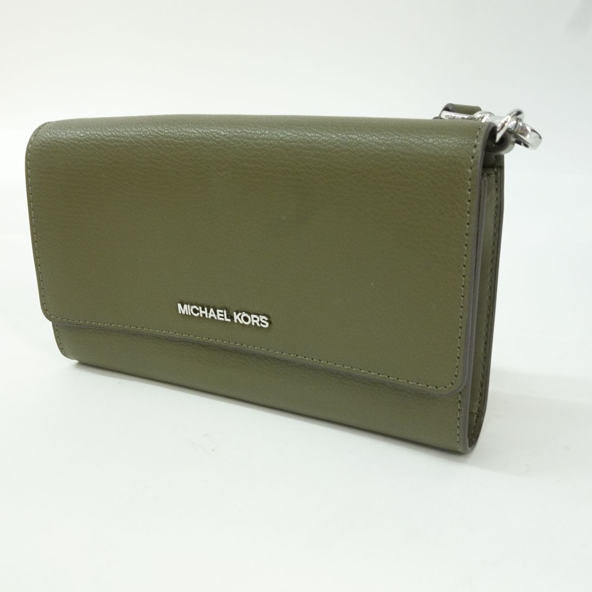 MICHAEL KORS マイケル教科課程 JET SET ITEM ジップアラウンド ウォレット クロスボディバッグ ※中古