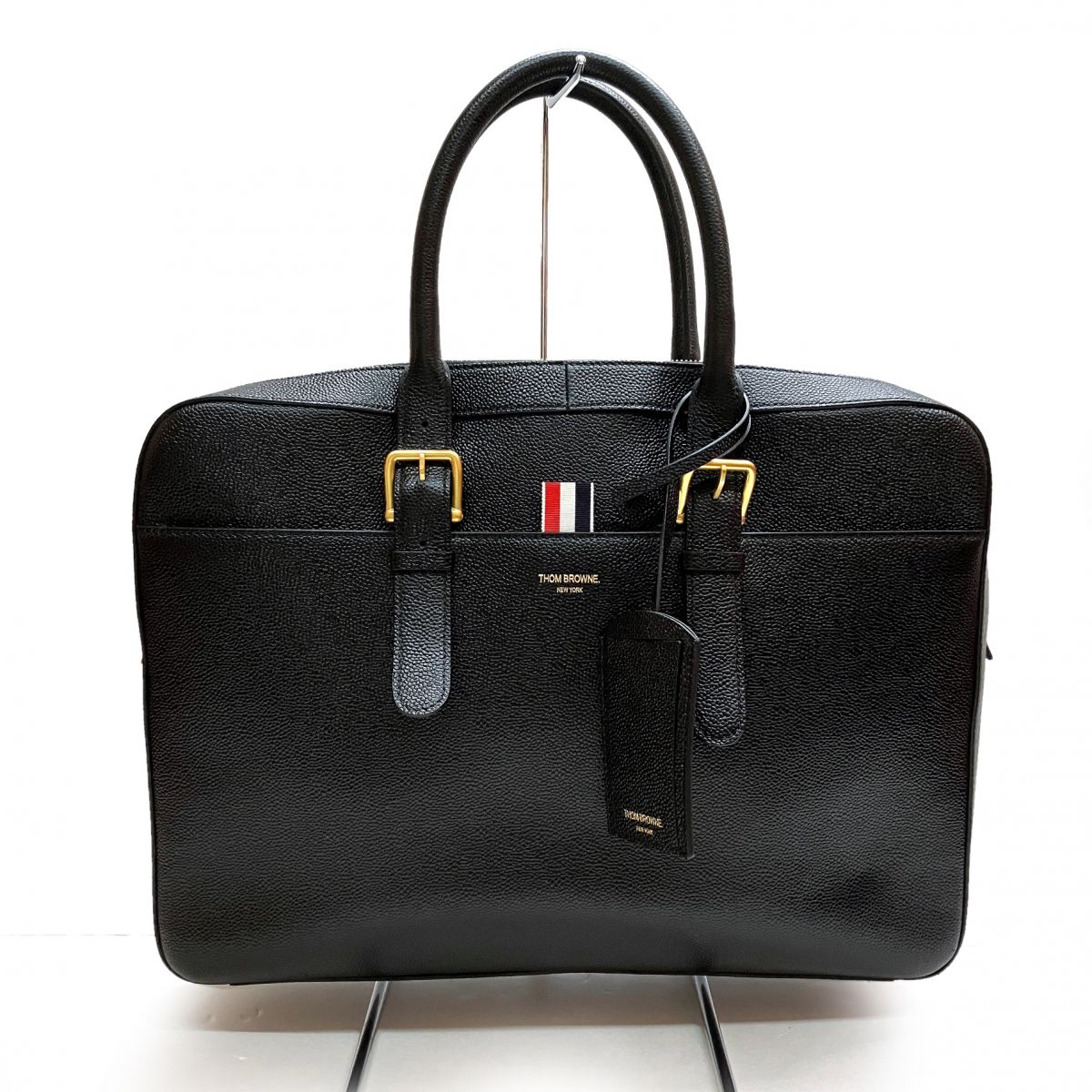 美品 THOM BROWNE トムブラウン ペプルグレイン リュック ブラック 2025年最新】バックパック THOM BROWNEの人気アイテム - メルカリ