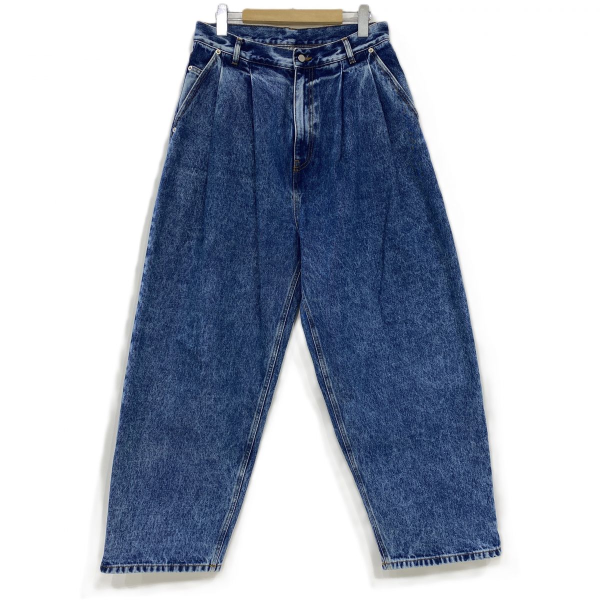 HED MAYNER ヘドメイナー 23SS プリーツタック ワイドデニムパンツ HMMX67021A Sサイズ ※中古|お宝ギターズ