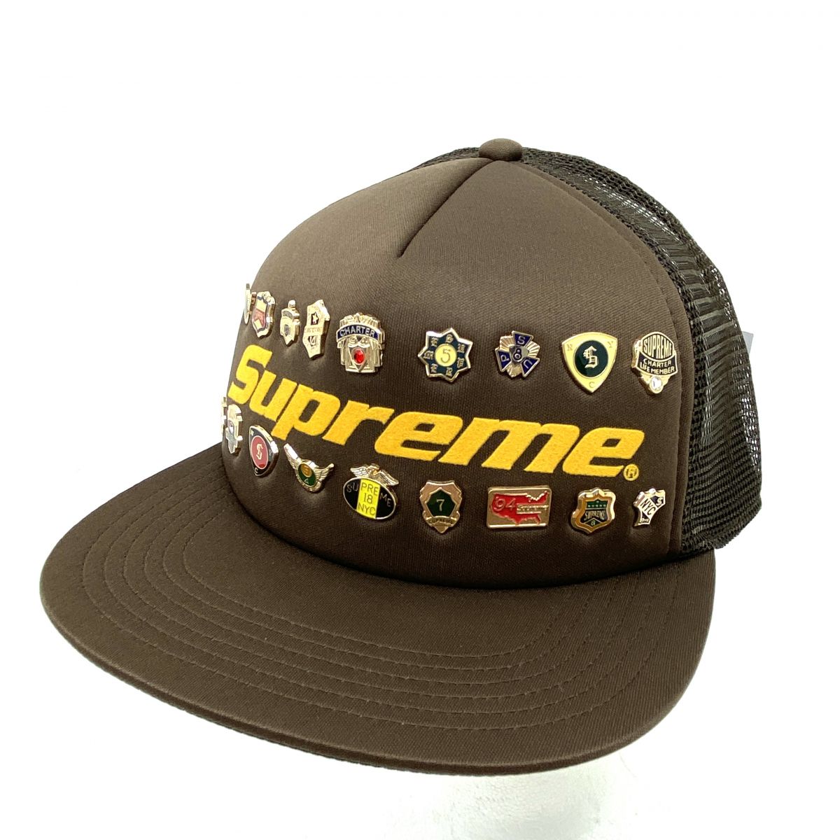 【未使用】Supreme シュプリーム 2026SS Pins Mesh Back 5-Panel Cap ピンズ メッシュバック 5パネルキャップ ブラウン フリーサイズ|お宝ギターズ