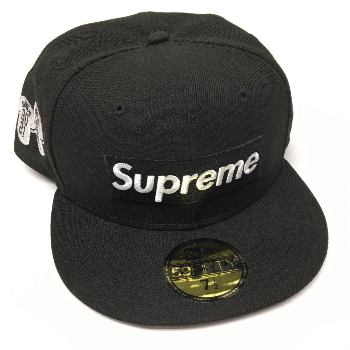 正規品Supreme ロゴ　ブラックキャップ ステッカー付き 楽天市場】【送料無料】【楽ギフ_包装】【メンズ キャップ・ブラック