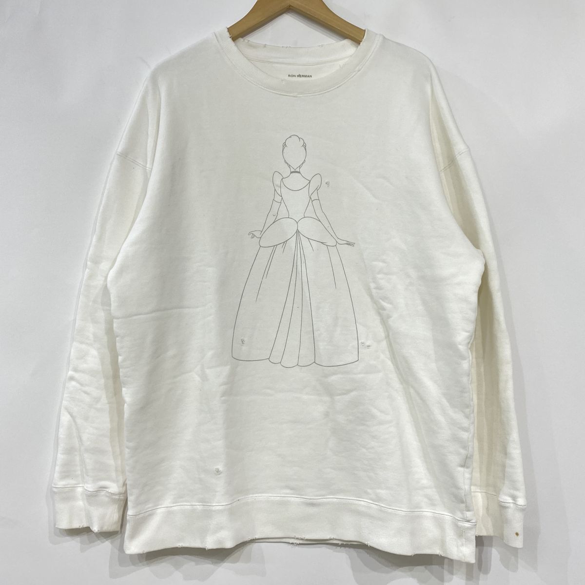 Ron Herman×Disney ロンハーマン ウォルトディズニー 流汗 シンデレラ 3820900143 白いこと L大いさ ※中古 メンズファッション-トップス-スウェット・トレーナー