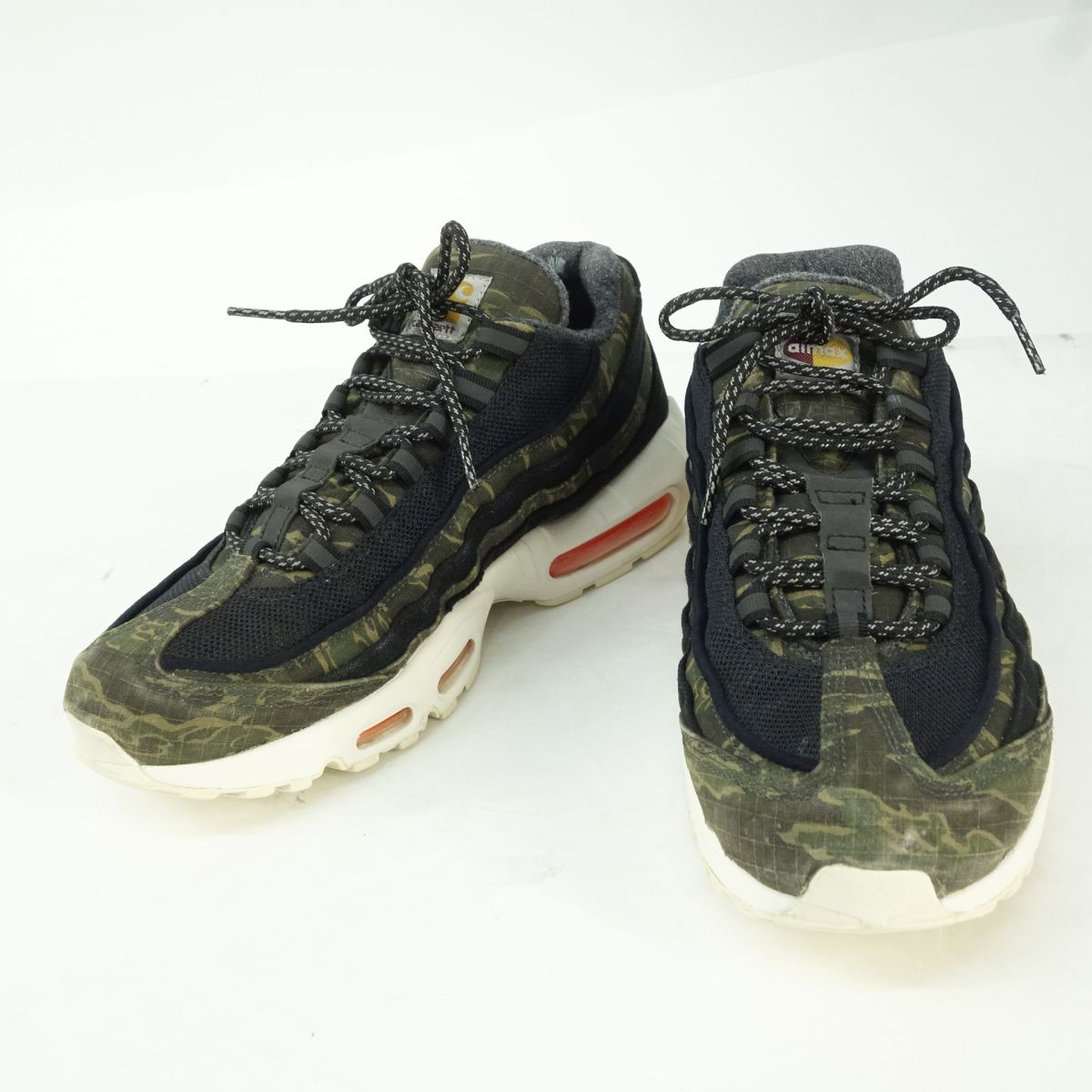 NIKE×Carhartt WIP AIR MAX 95 ナイキ 鉄道車両ハート型 大気圏マックス AV3866-001 US8 26糎 箱無 ※中古