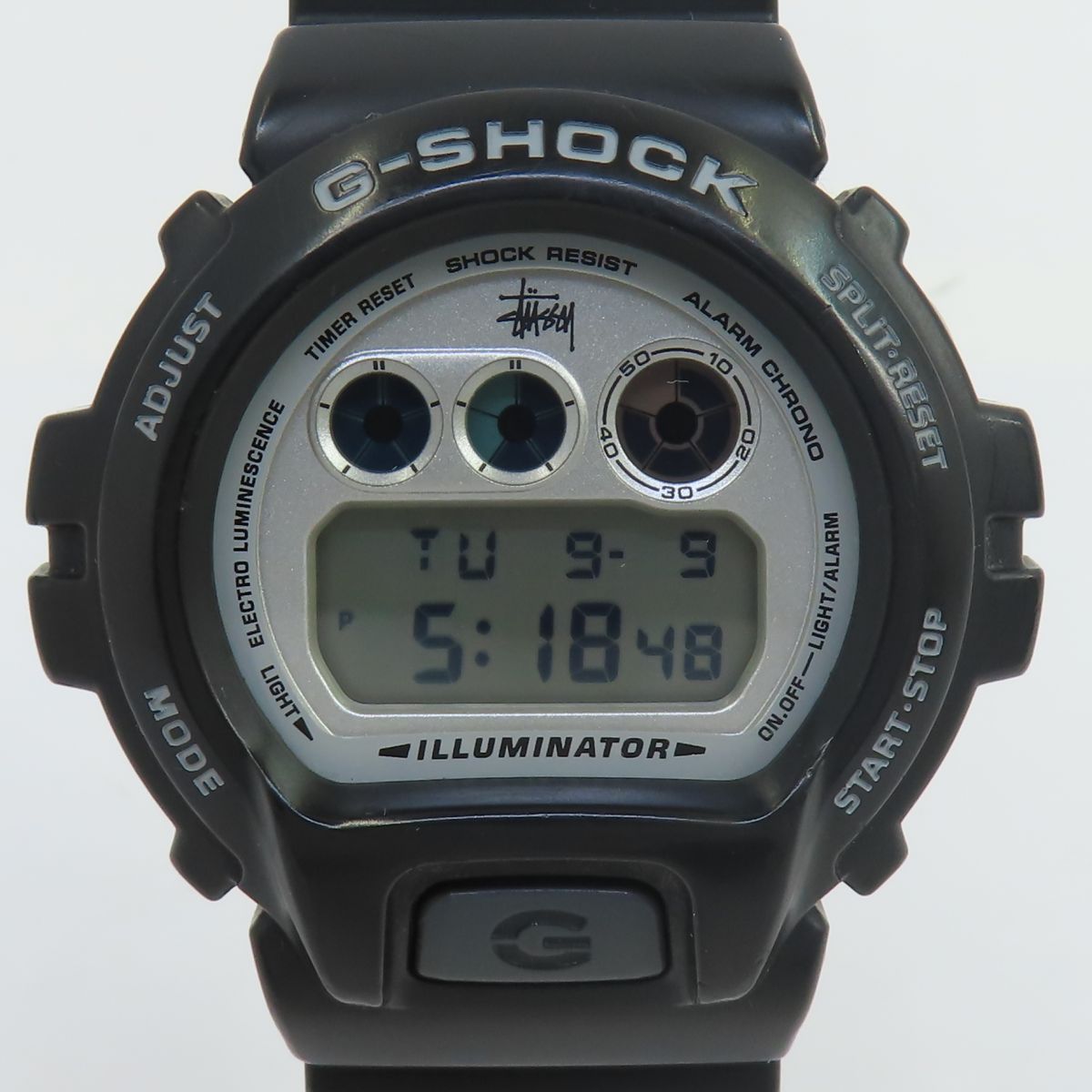 【希少】STUSSY TOURMASTER 時計 ツアーマスター 腕時計　y2k STUSSY TOURMASTER Silver Wrist Watch Rubber Black Band | eBay